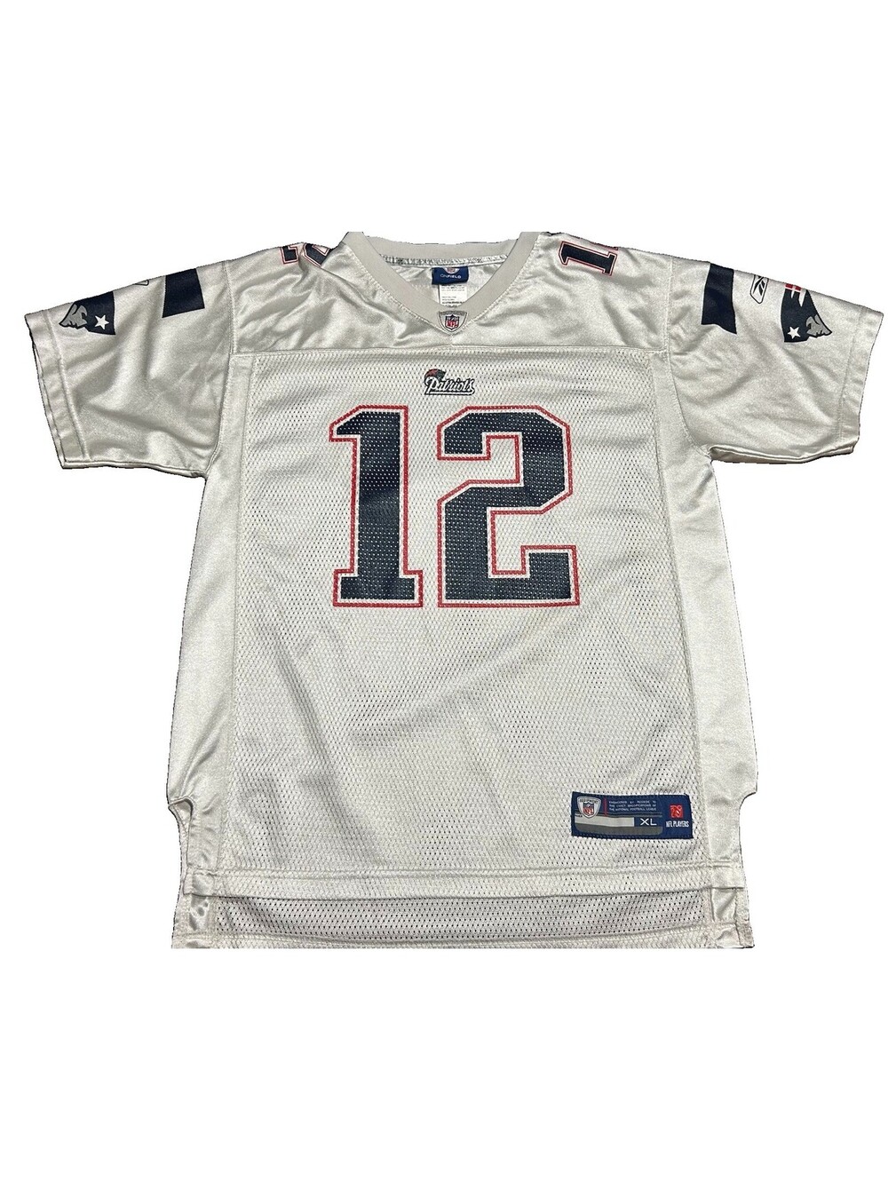 Tom Brady New England Patriots #12 Reebok Jersey Youth XL 18-20 White NFL